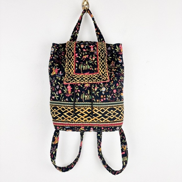 Vera Bradley Handbags - Vintage Vera Bradley Asian Print Quilted Backpack